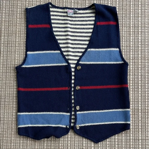 Vintage retro Early 1990’s Red Camel Cardigan Sweater, Size large - Picture 1 of 7